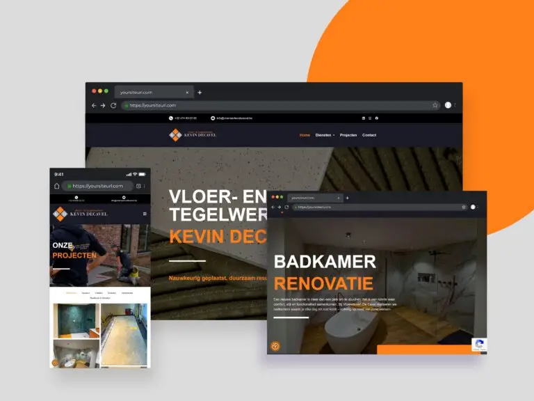 Website laten maken: Responsieve website mockup voor Vloerwerken Decavel, professioneel en snel geleverd voor online succes.
